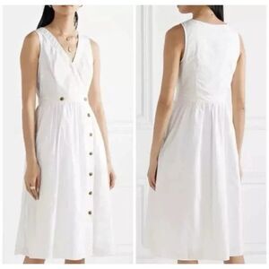 J. Crew Sleeveless White Cotton Rosina Poplin Dress - Size 6